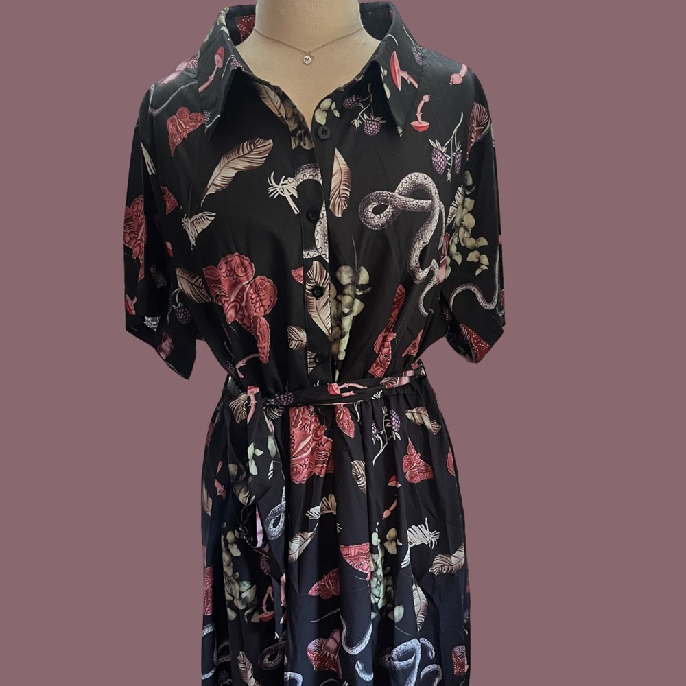 Flora & Fauna Dress 🐍🍄‍🟫🌿🖤